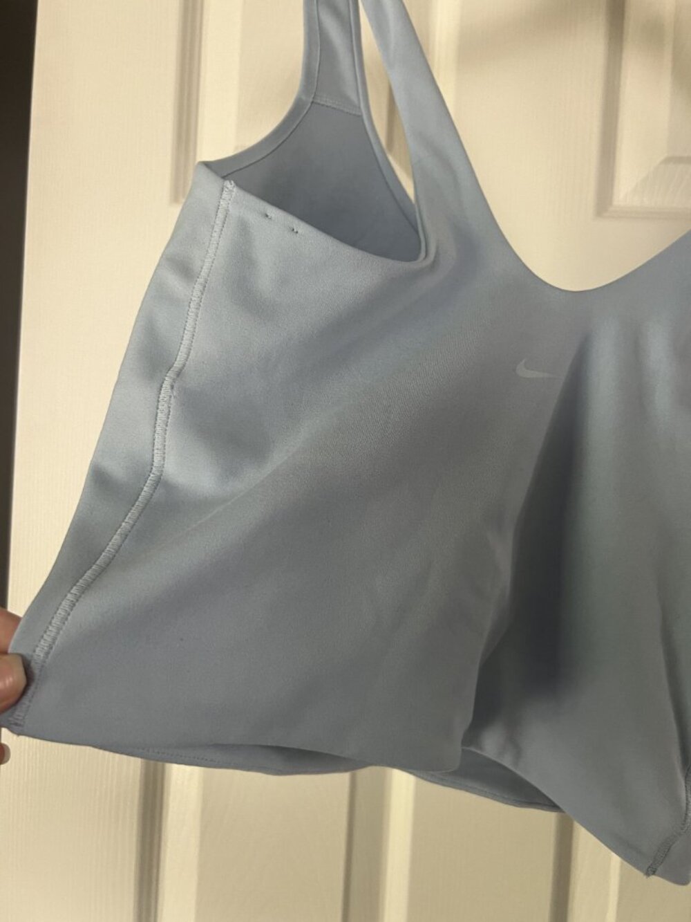 Nike Dusty Blue Longline Sports Bra Crop Tank Womens Medium - Picture 4 of 5